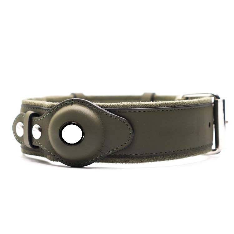 Pet Dog Leather Location Tracker Collar