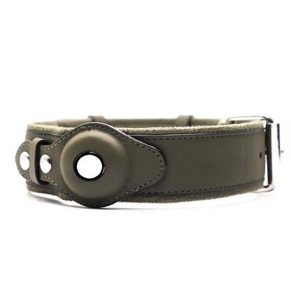 Pet Dog Leather Location Tracker Collar