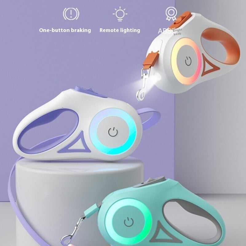 Retractable Spotlight Automatic Dog Leash