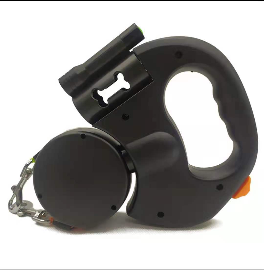 Reflective Dual 360 Swivel Walking Leash With Lights