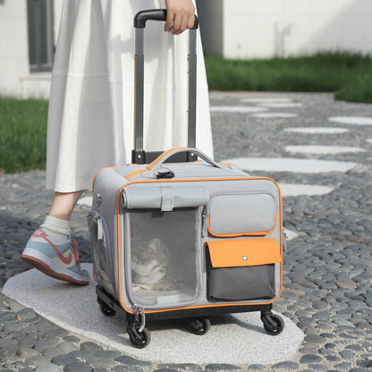 Anti-stress Cat Going Out Pet Trolley Bag
