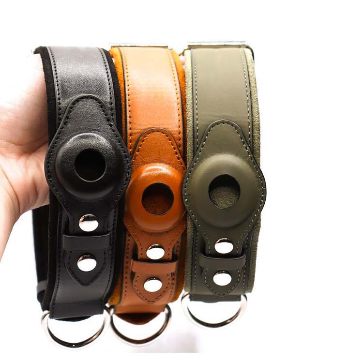 Pet Dog Leather Location Tracker Collar