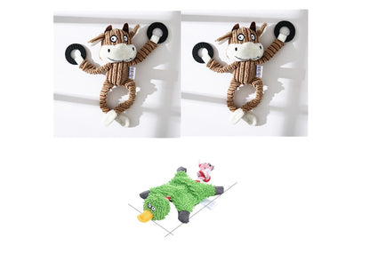 Pet Donkey Shape Corduroy Chew Toy For Dog