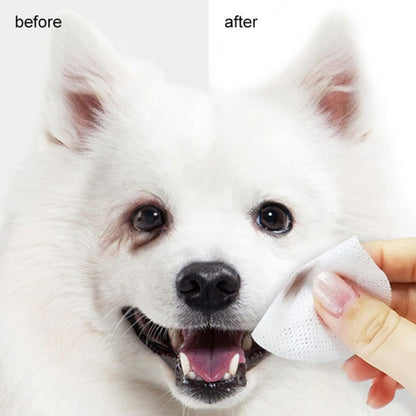 120 Pet Non-Woven Eye Cleaning Wipes