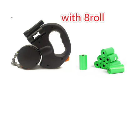 Reflective Dual 360 Swivel Walking Leash With Lights